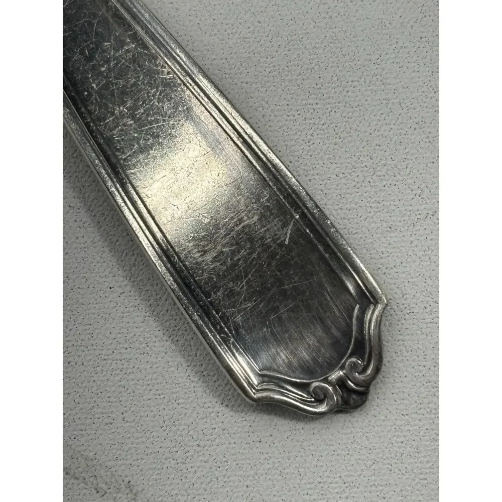 Vintage Wm A Rogers Luxor Plate Silverplate 8.5” Serving Spoon Art Deco